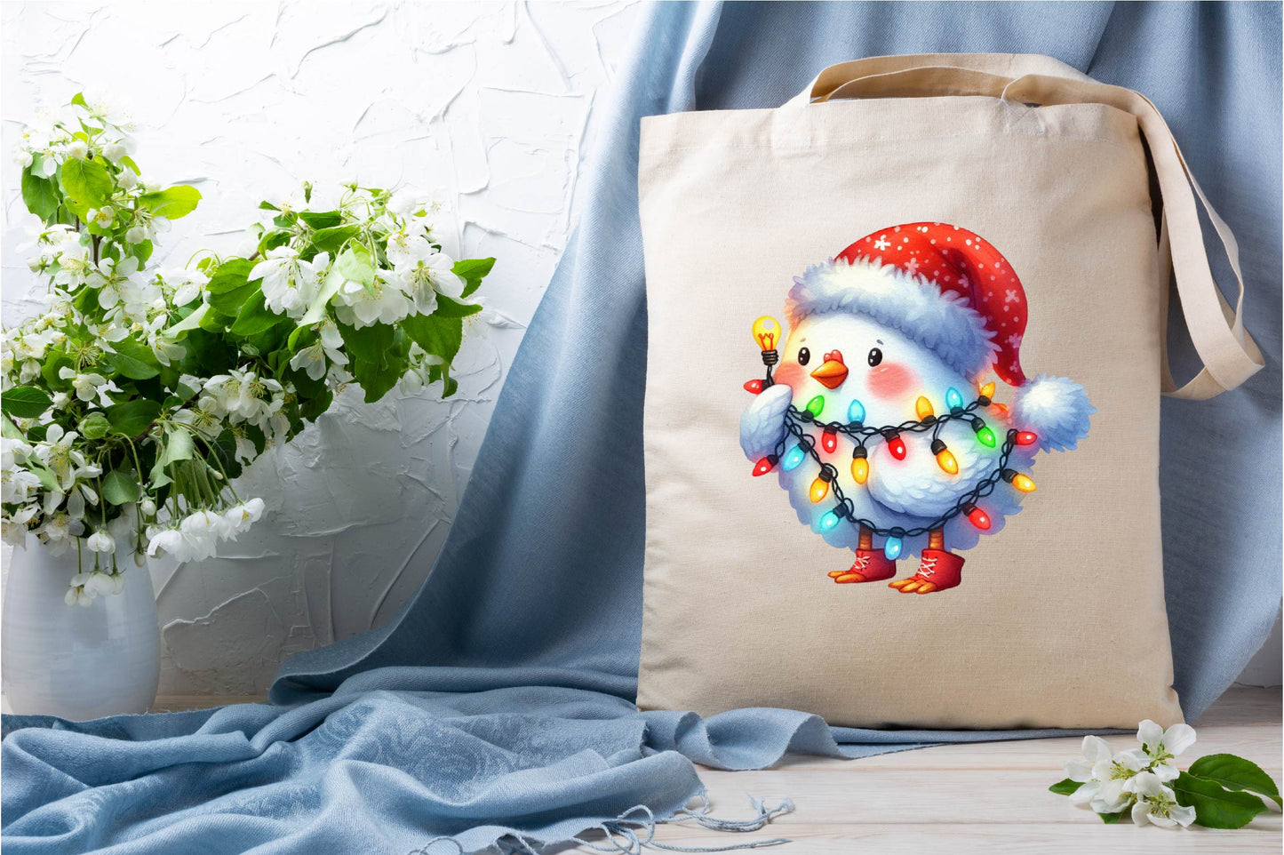 28 Christmas Funny Chicken Clipart Bundle