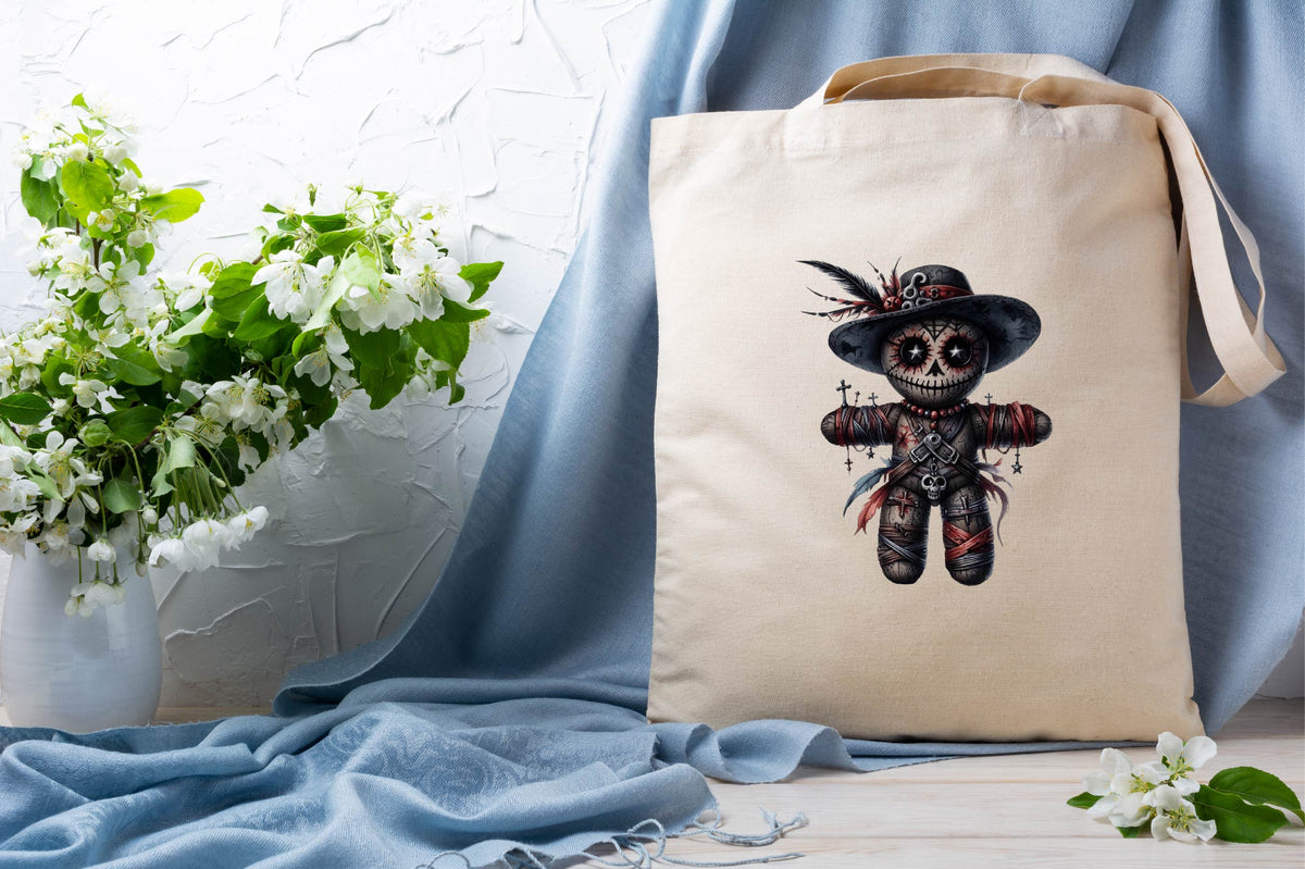 Halloween Gothic Voodoo Doll Watercolor PNG Bundle
