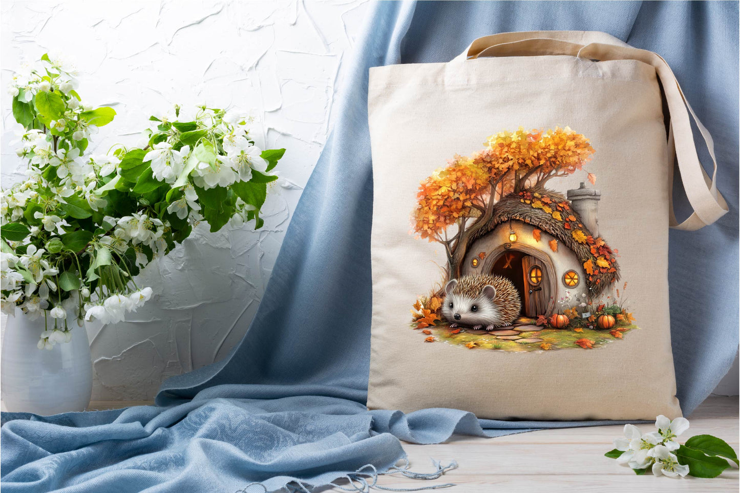 Autumn Hedgehog House Clipart Bundle 27 Cozy Fall Cottage Designs