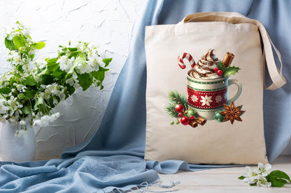 Christmas Hot Cocoa Cup PNG Clipart Bundle