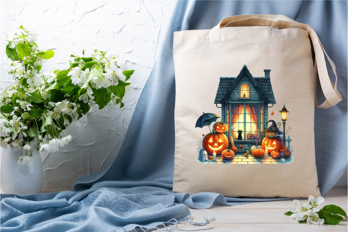 30 Halloween Window Clipart PNG Bundle