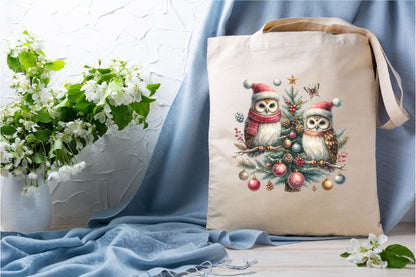 33 Christmas Owl Clipart Bundle