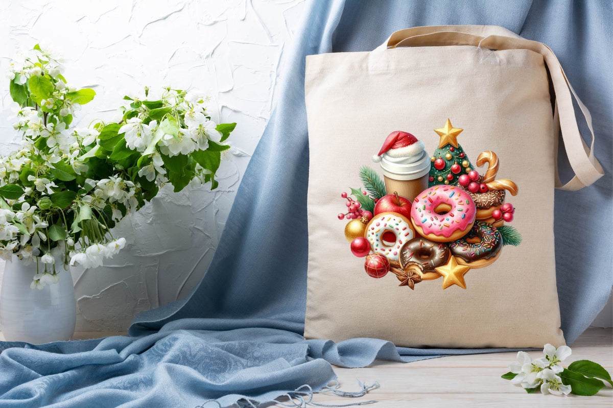 Christmas Donut PNG Clipart Bundle