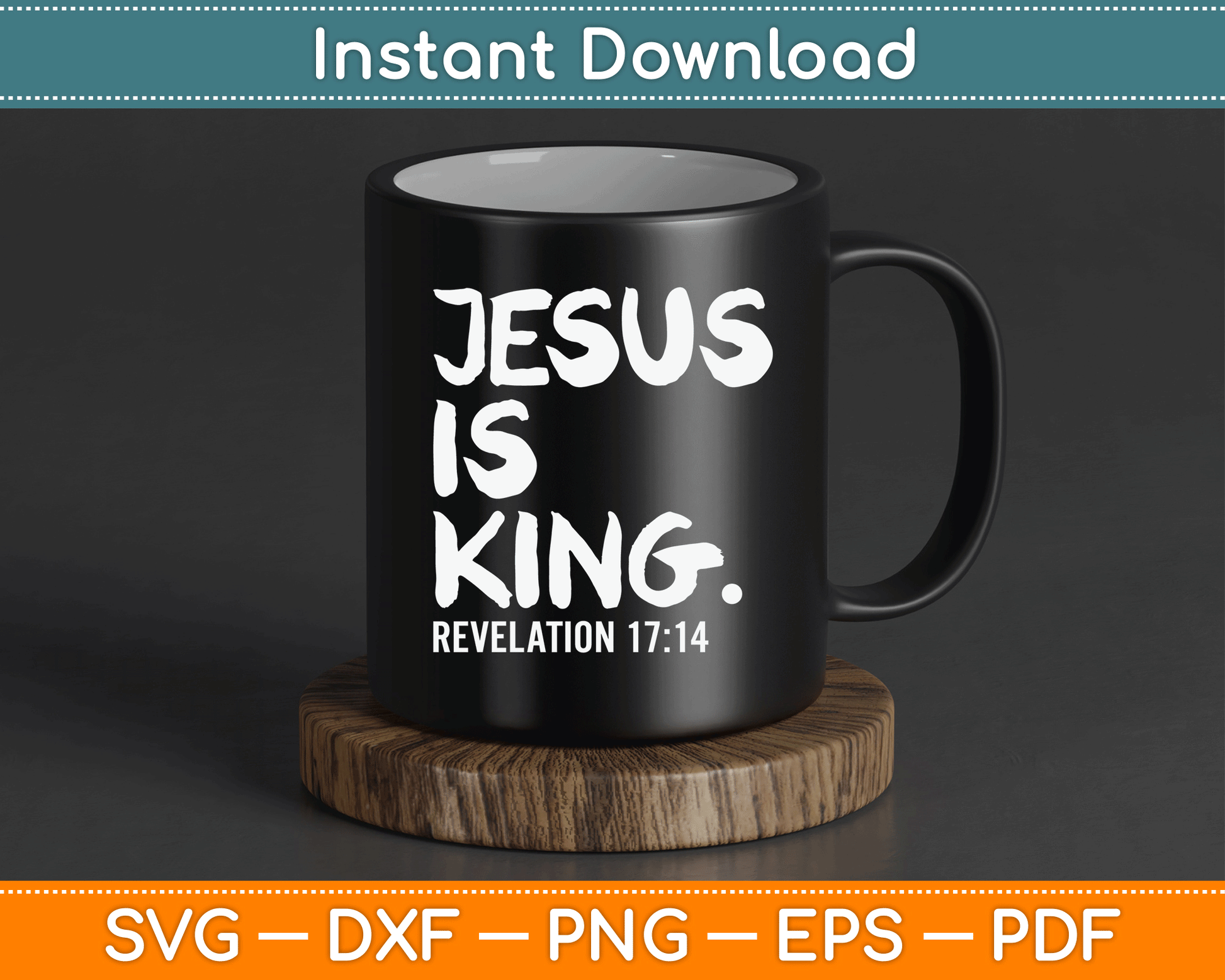 Jesus Is King Christmas Revelation Bible Religious Christian SVG Digital Cutting File