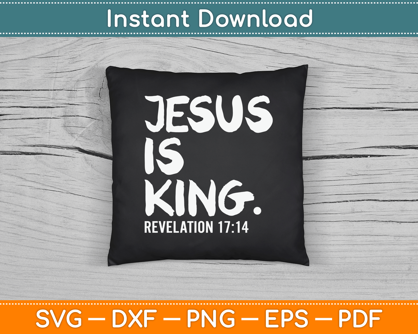 Jesus Is King Christmas Revelation Bible Religious Christian SVG Digital Cutting File