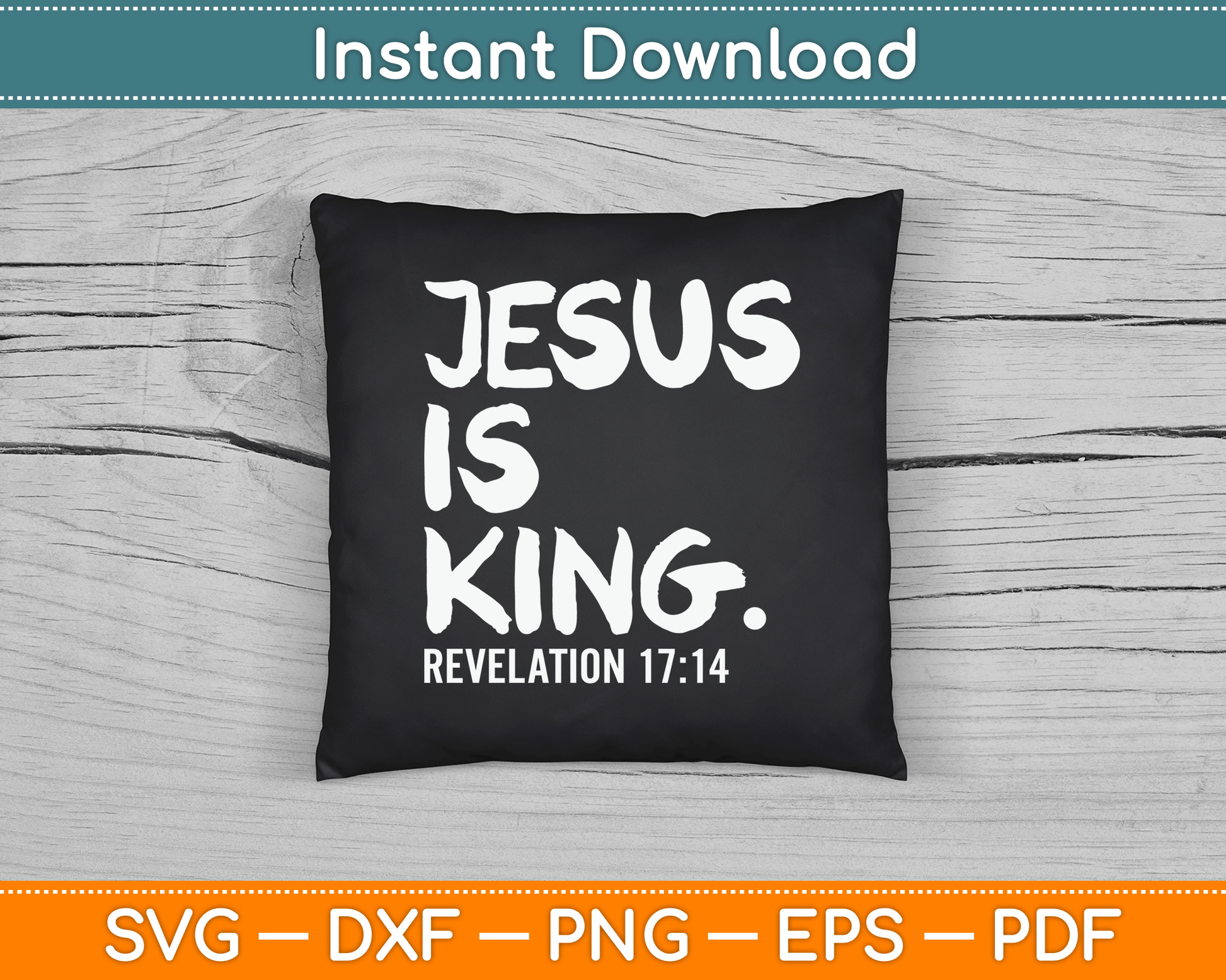 Jesus Is King Christmas Revelation Bible Religious Christian SVG Digital Cutting File