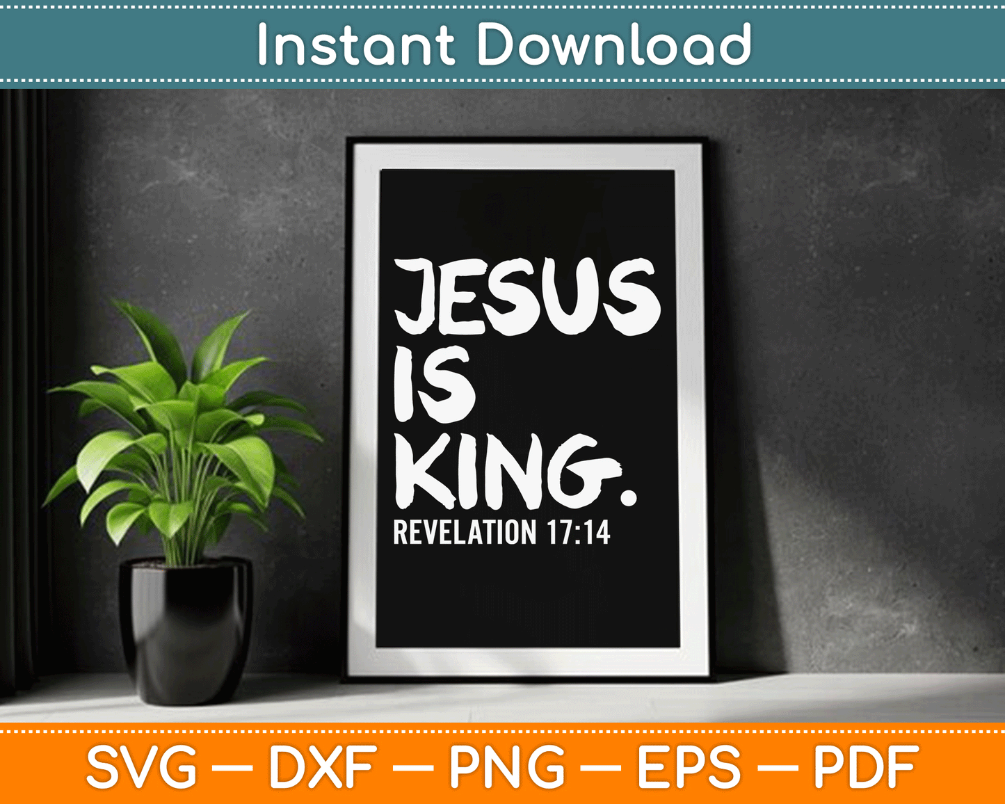 Jesus Is King Christmas Revelation Bible Religious Christian SVG Digital Cutting File