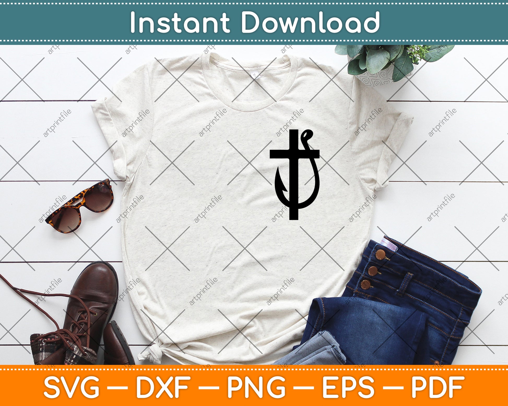 Jesus Made Me A Fisherman Christian Fisher Svg Digital Cutting File