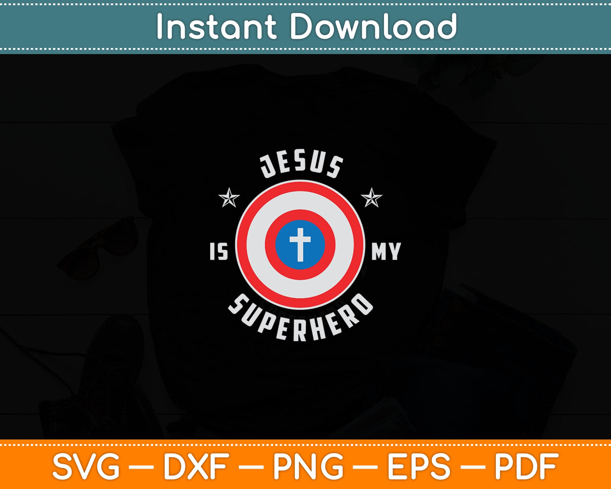 Jesus is My Superhero Fun Christian Religious Svg Digital Cutting File