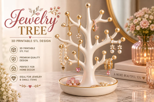 Jewelry Tree Organizer 3D STL File