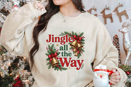 Jingle All The Way Christmas PNG, Christmas Bells Sublimation Design, Holiday Shirt PNG, Festive Christmas Digital Download