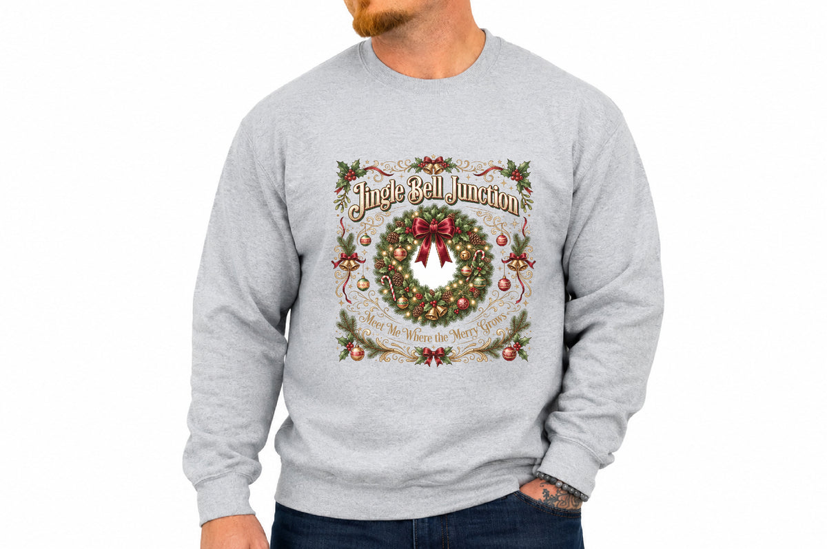 Jingle Bell Junction Christmas Wreath PNG