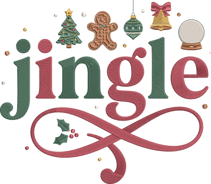Jingle Christmas Embroidery Design