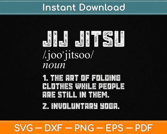 Funny Jiu Jitsu Definition SVG design for BJJ and MMA grapplers