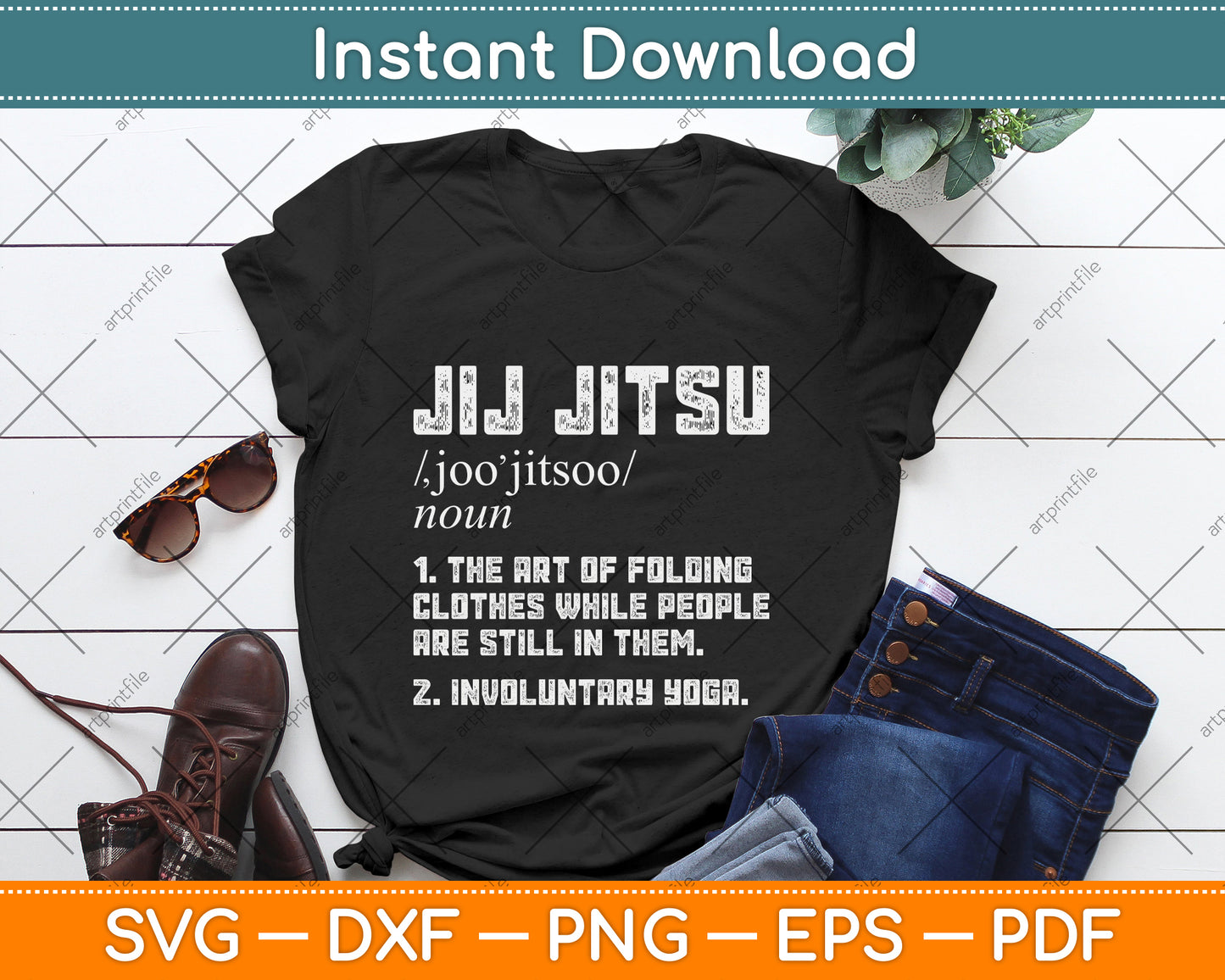 Jiu Jitsu Funny Definition BJJ or MMA Grappler SVG Digital Cutting File