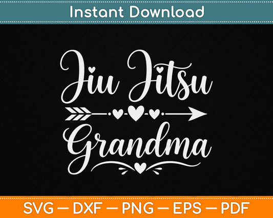Jiu Jitsu Grandma SVG design for proud BJJ grandmothers and martial arts lovers