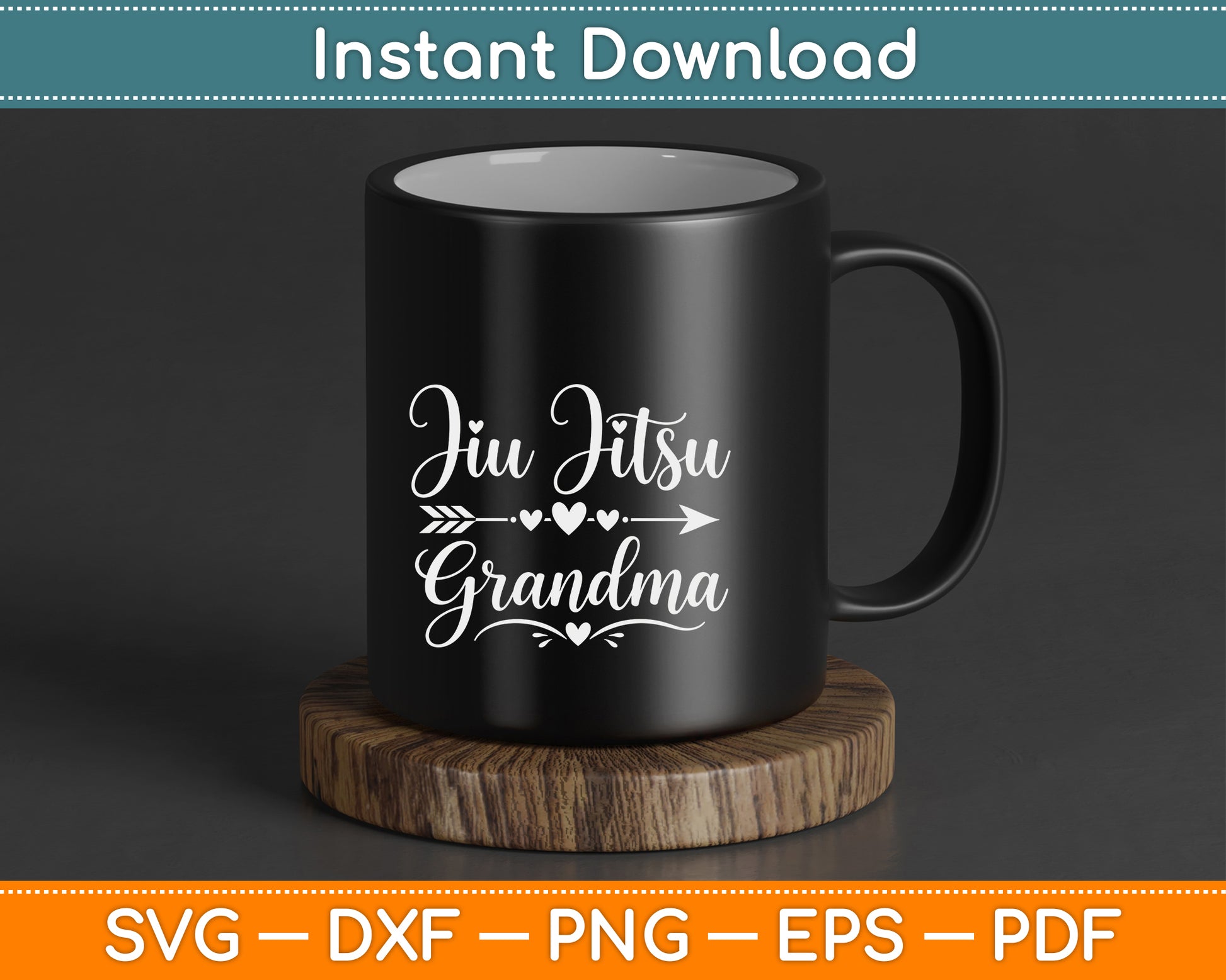 Brazilian Jiu Jitsu Grandma SVG digital download for grapplers and family supporters