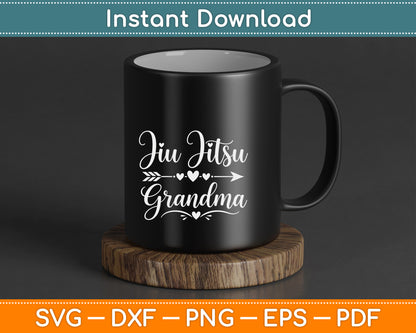 Brazilian Jiu Jitsu Grandma SVG digital download for grapplers and family supporters