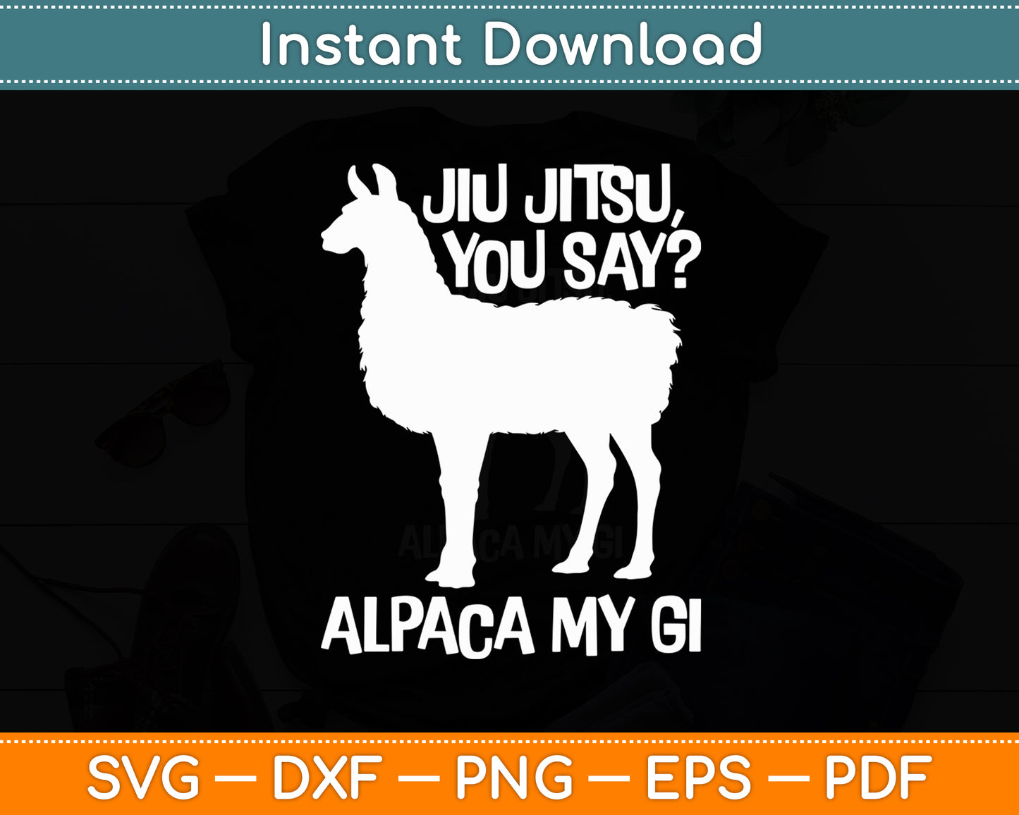 Jiu Jitsu Martial Brazilian Jiu Jitsu Alpaca Funny Svg Digital Cutting File