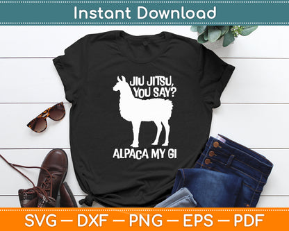 Jiu Jitsu Martial Brazilian Jiu Jitsu Alpaca Funny Svg Digital Cutting File