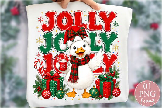 Jolly Christmas Goose PNG Sublimation