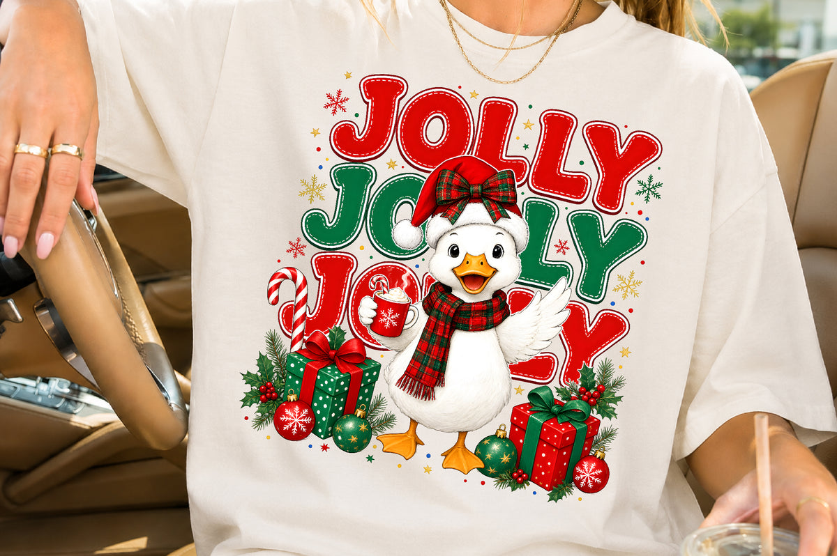 Jolly Christmas Goose PNG Sublimation