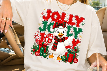 Jolly Christmas Goose PNG Sublimation