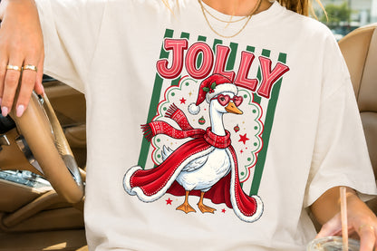 Jolly Christmas Goose PNG Sublimation
