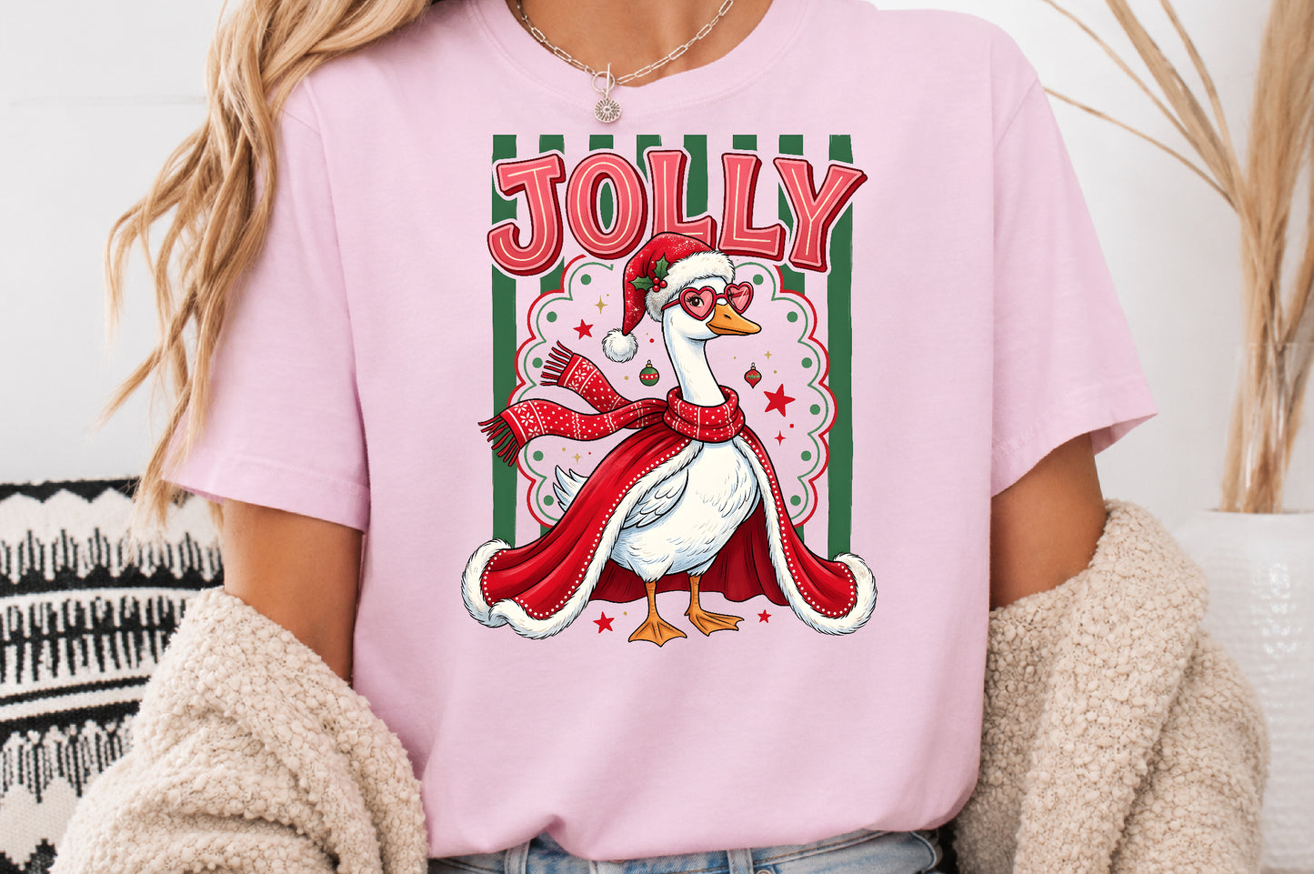 Jolly Christmas Goose PNG Sublimation