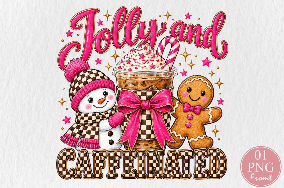 Jolly and Caffeinated Christmas PNG