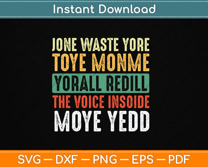 Jone Waste Yore Toye Monme Yorall Rediii Funny Vintage Svg Digital Cutting File