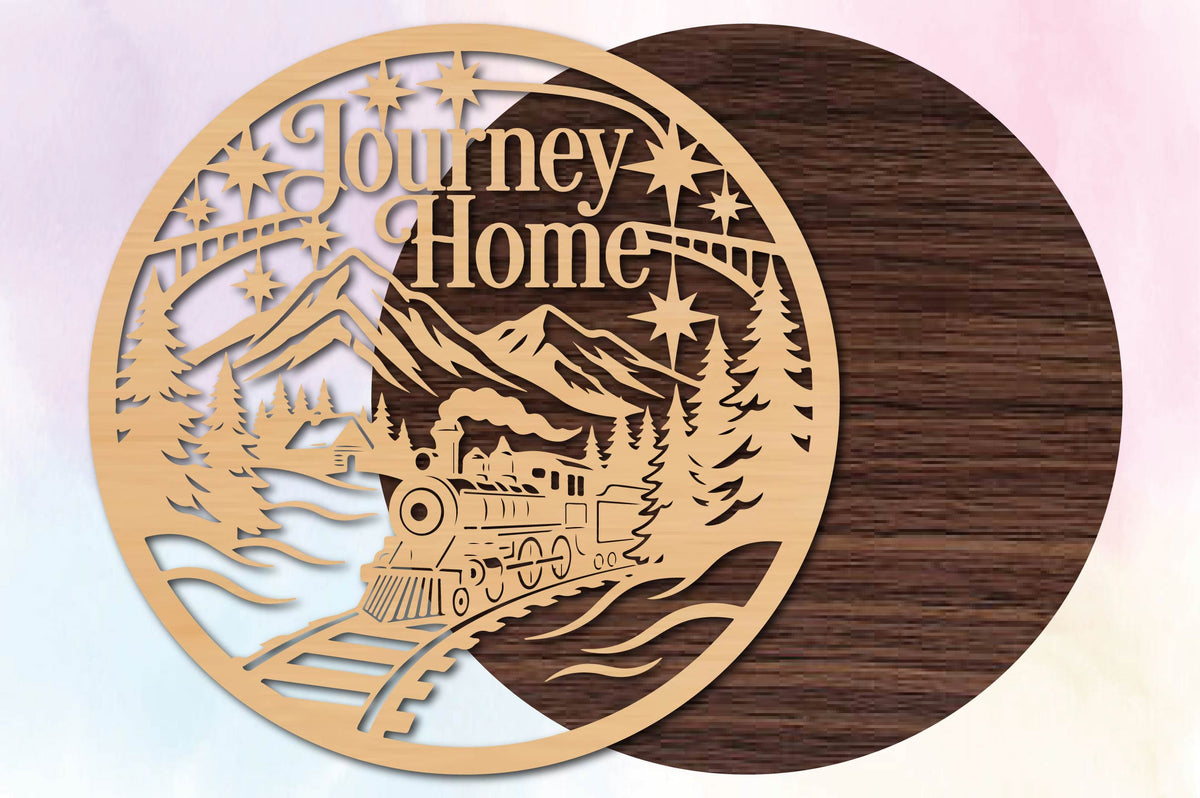 Journey Home Christmas Train SVG