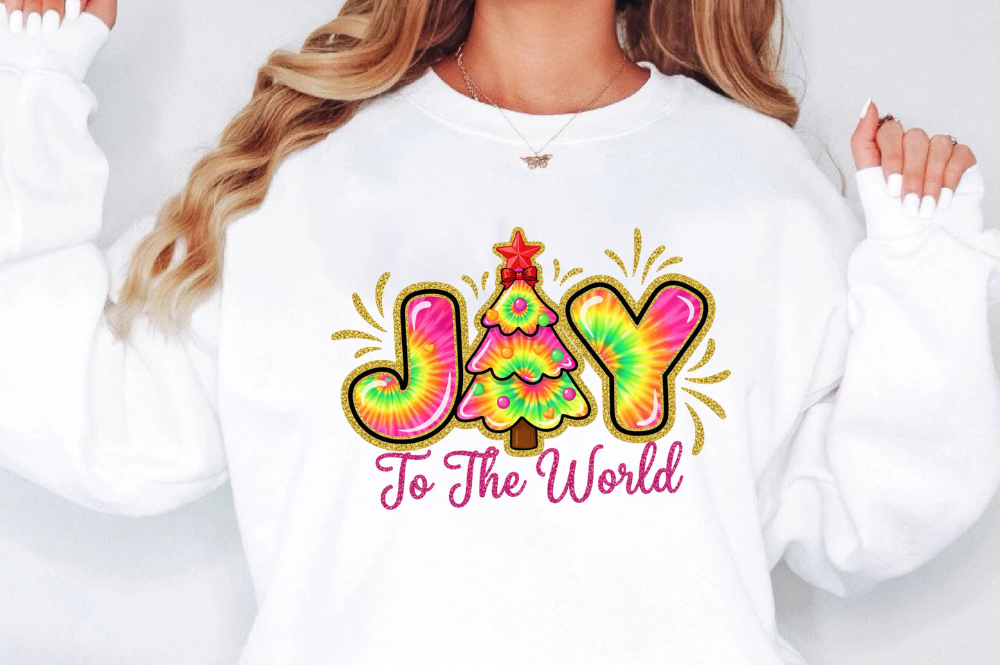 Joy To The World Christmas Tree PNG Design