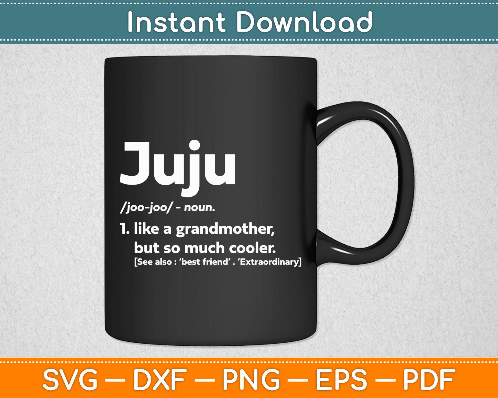 Juju Like Grandmother But So Much Cooler Svg Digital Cutting File