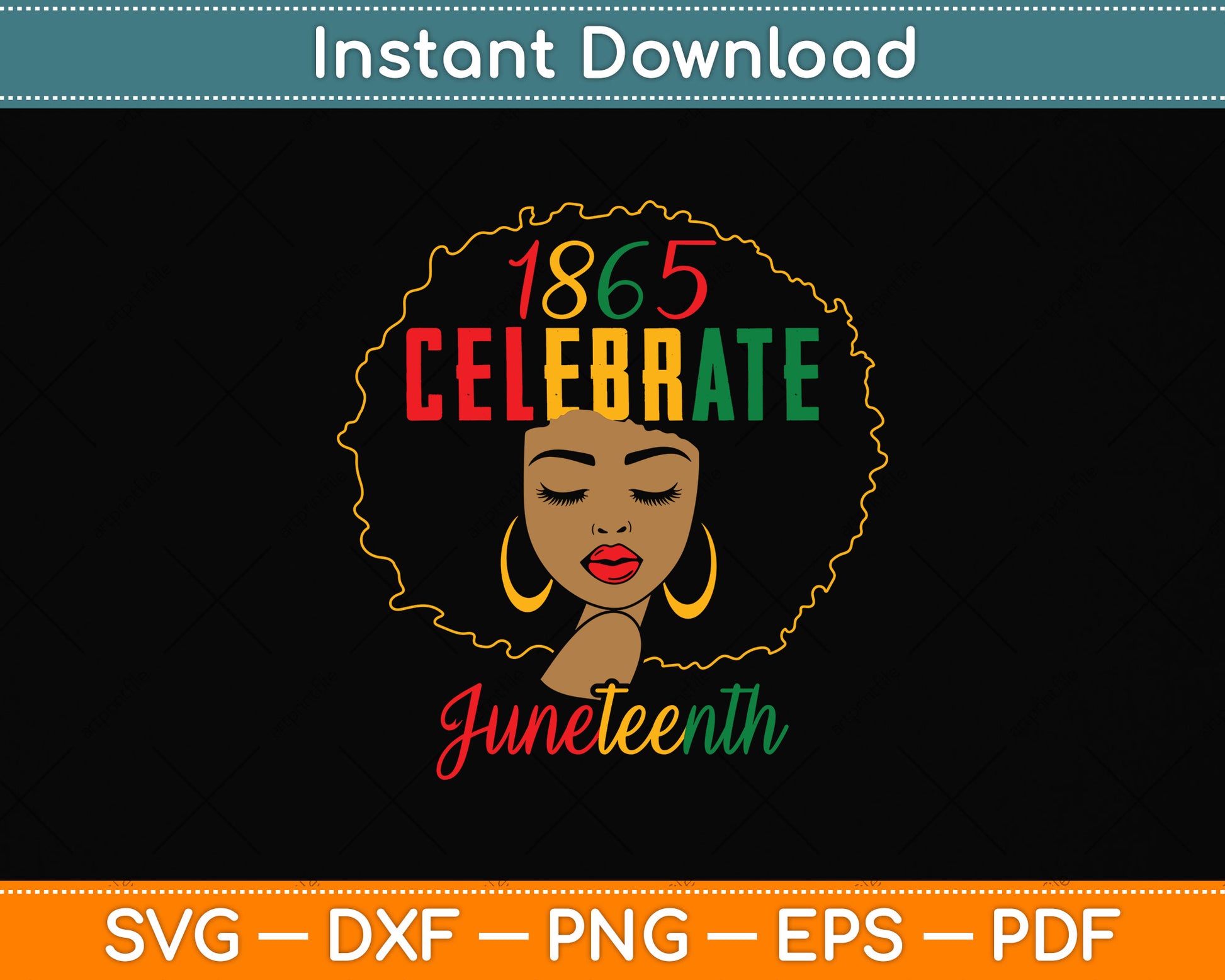 Juneteenth 1865 Celebrate Freedom Day African American Women Svg Cutting File