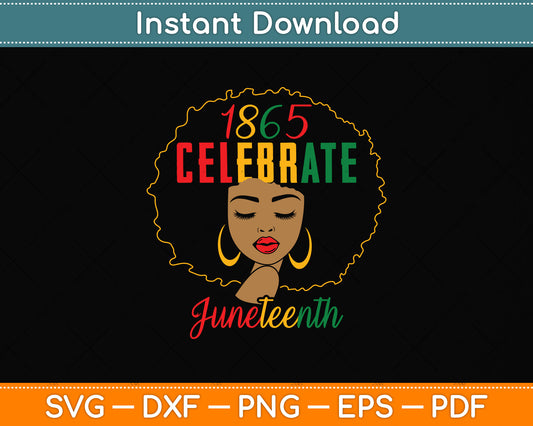 Juneteenth 1865 Celebrate Freedom Day African American Women Svg Cutting File