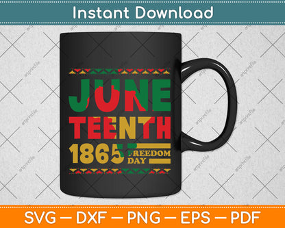Juneteenth 1865 Freedom Day Celebrate Black History Svg Png Dxf Digital Cutting File