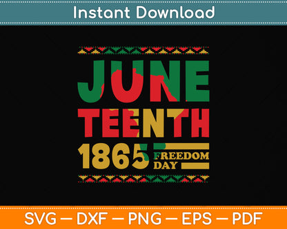 Juneteenth 1865 Freedom Day Celebrate Black History Svg Png Dxf Digital Cutting File