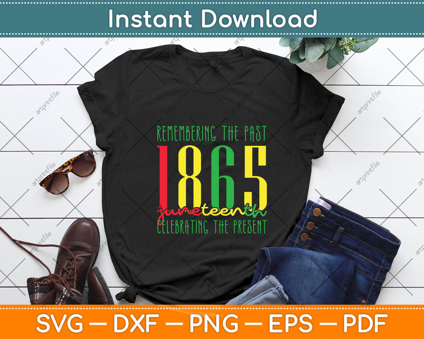 Juneteenth African American Black History 1865 Svg Png Dxf Digital Cutting File