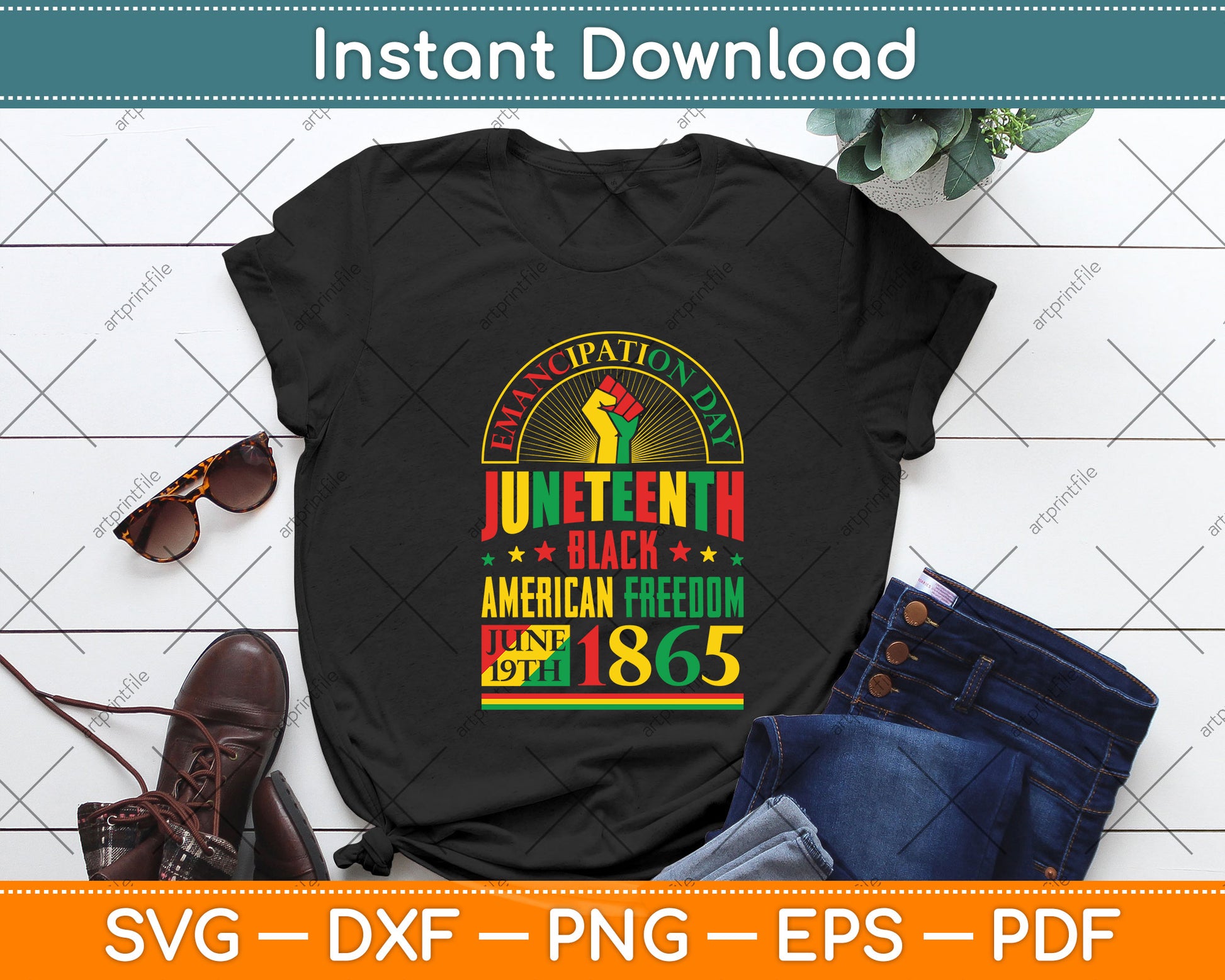 Juneteenth Black History Celebrating Black Freedom 1865 Svg Digital Cutting File