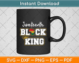 Juneteenth Black King With Pan African Map Flag Svg Png Dxf Digital Cutting File