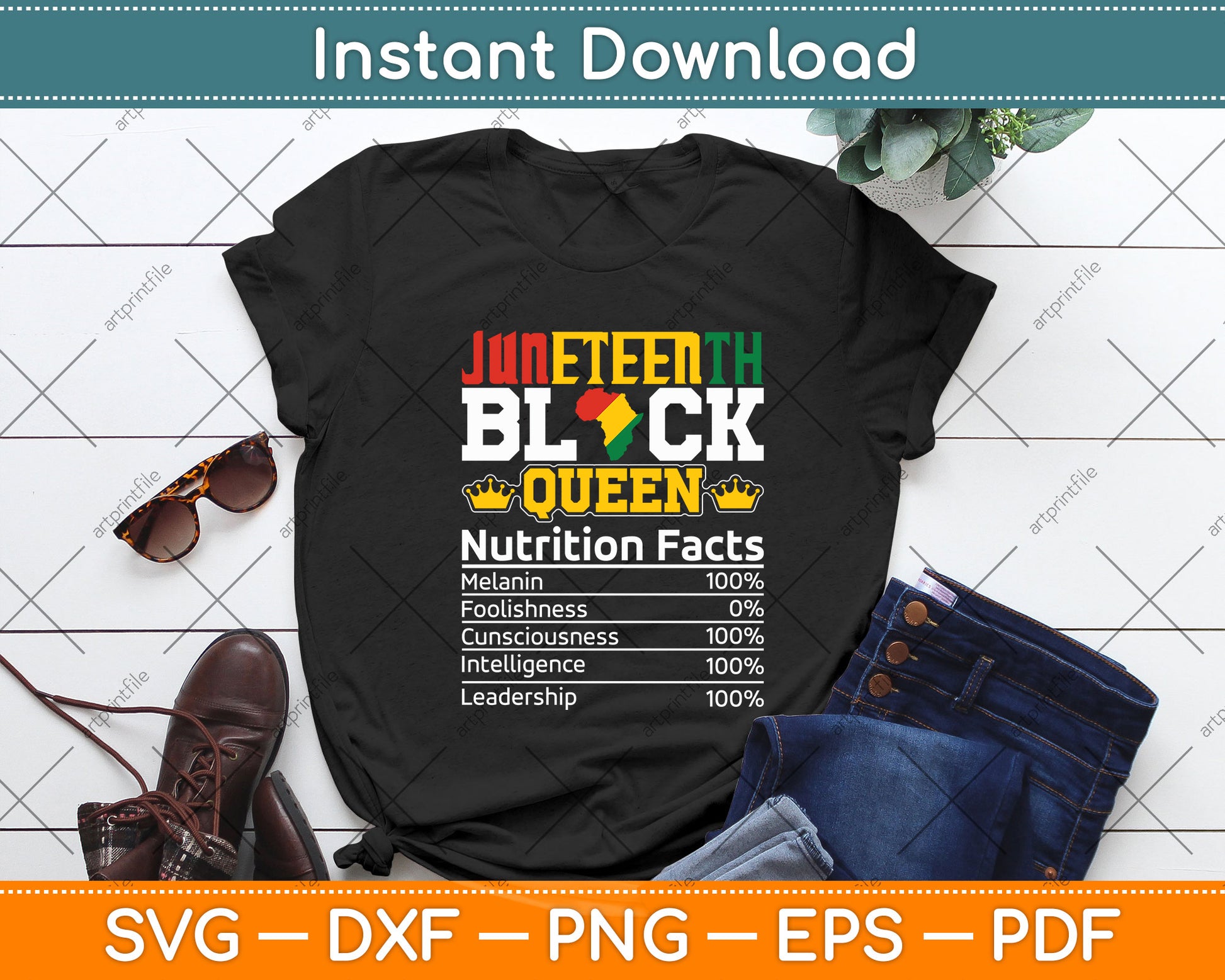 Juneteenth Black Queen Nutrition African American Women Svg Digital Cutting File