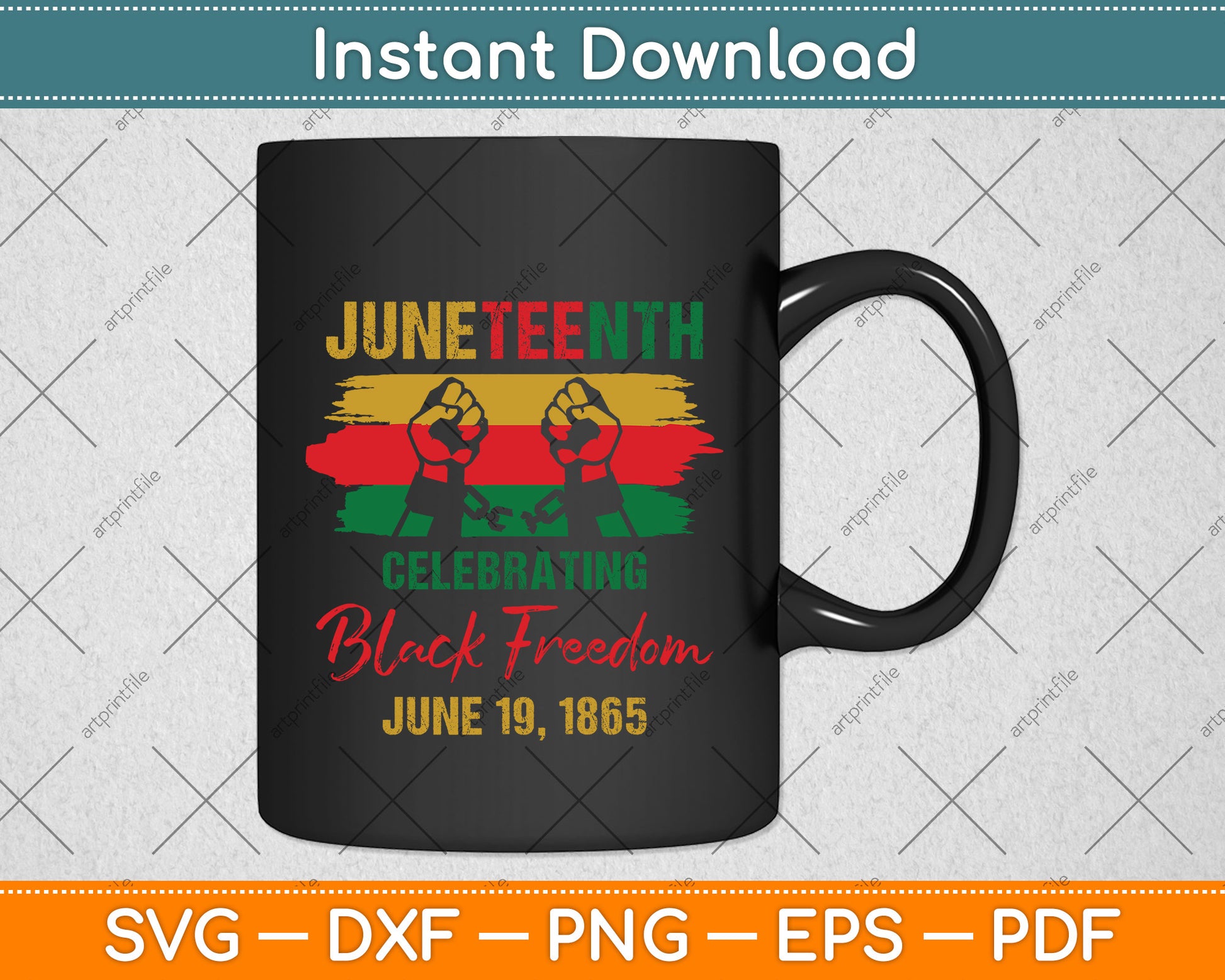 Juneteenth Celebrating Black Freedom 1865 African American Svg Digital Cutting File