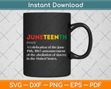 Juneteenth Definition June 19th 1865 Svg Png Dxf Digital Cutting File