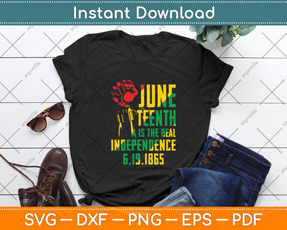 Juneteenth Is The Real Independence Day 1865 Freedom Pride Svg Digital Cutting File