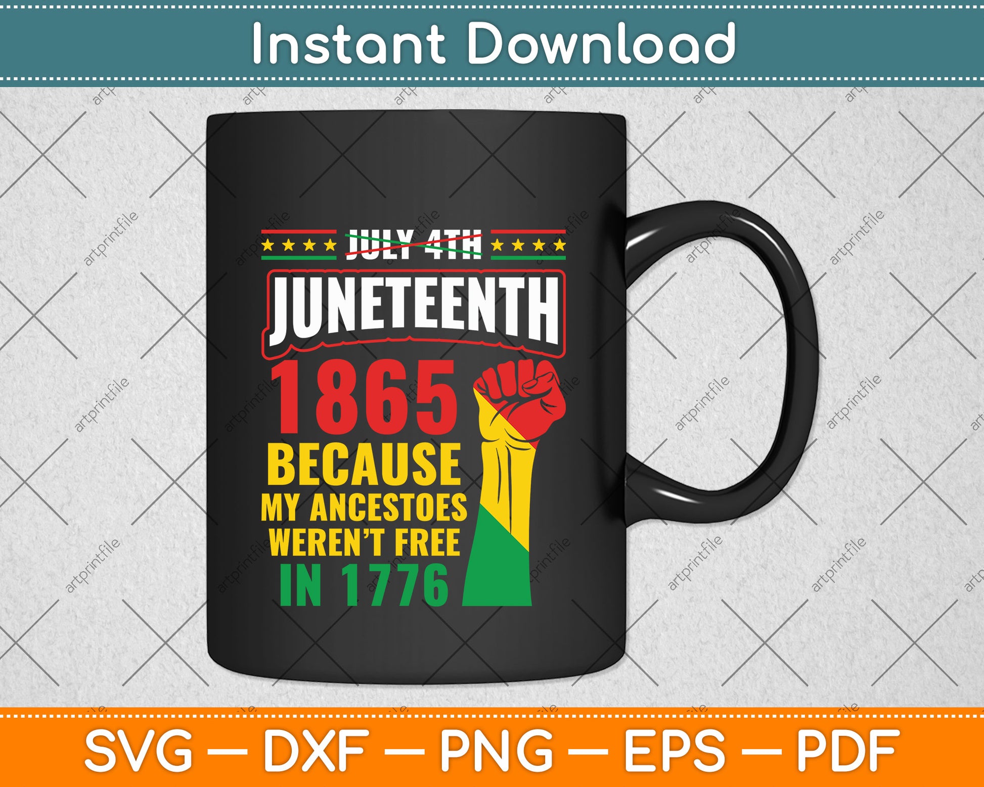 Juneteenth June 1865 Black History African American Freedom Svg Digital Cutting File