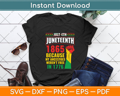 Juneteenth June 1865 Black History African American Freedom Svg Digital Cutting File