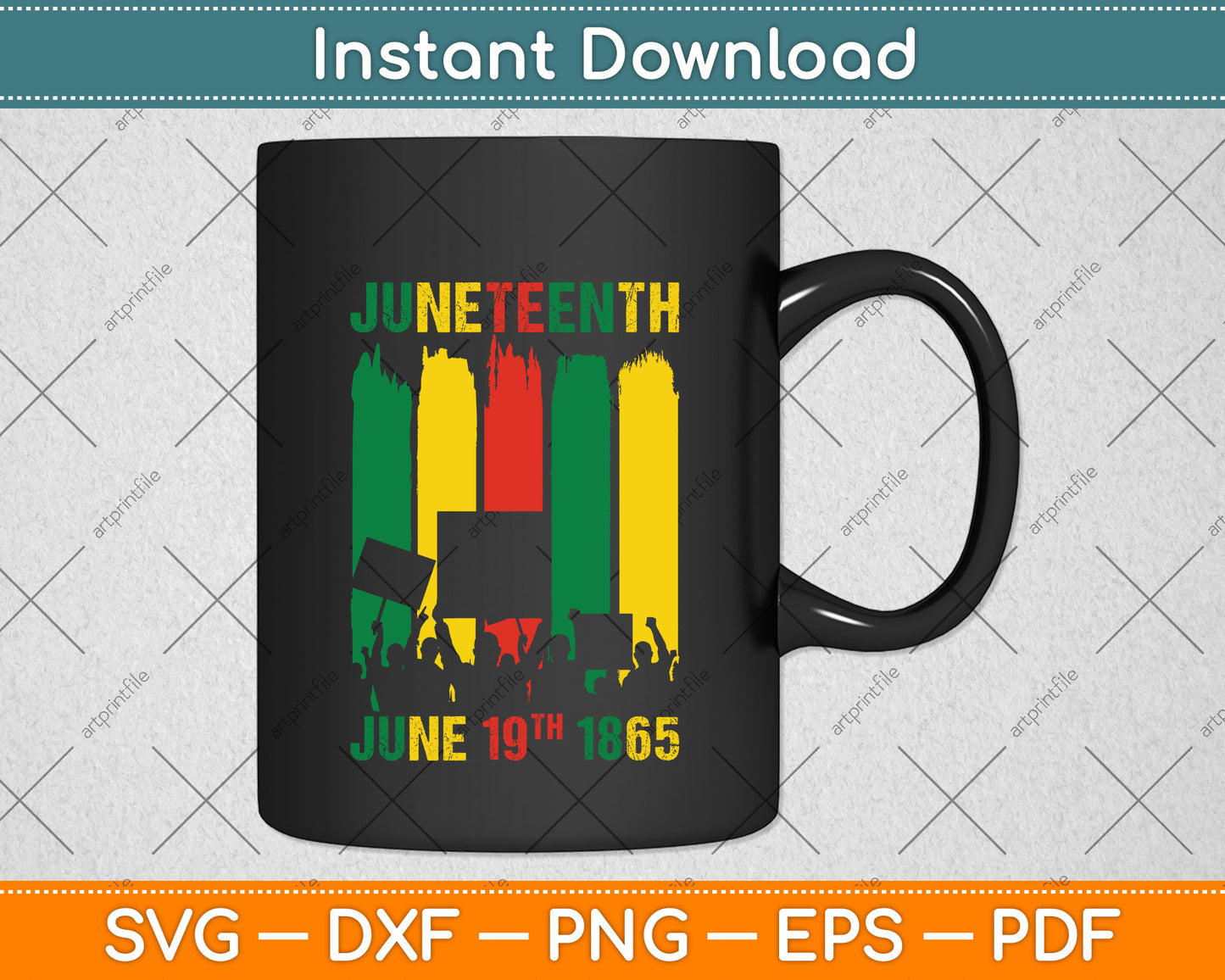 Juneteenth June 19th 1865 Juneteenth Freedom Day Svg Png Dxf Digital Cutting File