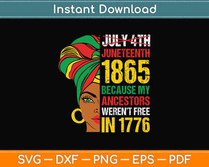 Juneteenth Women Juneteenth African American Svg Png Dxf Digital Cutting File