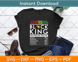 Juneteenth Women's Black King Nutritional Facts Freedom Day Svg Digital Cutting File